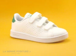 Adidas ADVANTAGE C EF0223 Blanc Vert - Basket Velcro Enfant -Réduits Chaussures Magasin cd24607c73b9e66c561f35ea11d5d5ef 2627801 149865