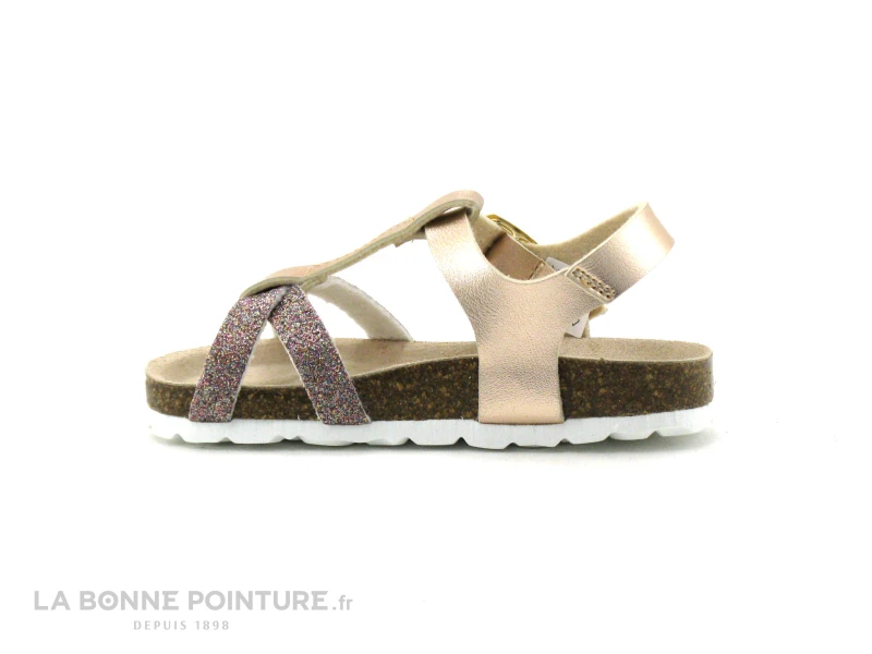 Autenti 689180 Rose Metal - Sandale Fille Avec Paillettes 4 Autenti 689180 Rose Metal - Sandale Fille Avec Paillettes – Image 2