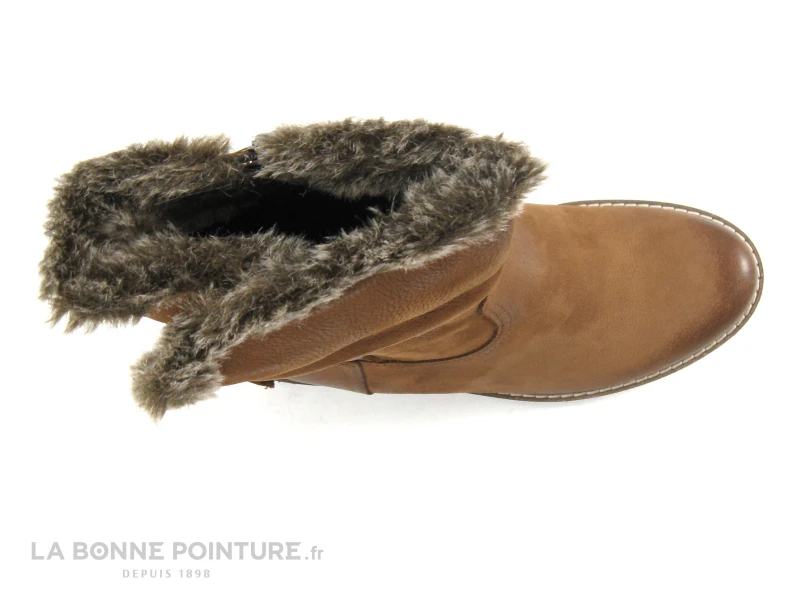 Com Un Point COTIS Camel - Bottine Cuir Marron Fourree 8 Com Un Point COTIS Camel - Bottine Cuir Marron Fourree – Image 6