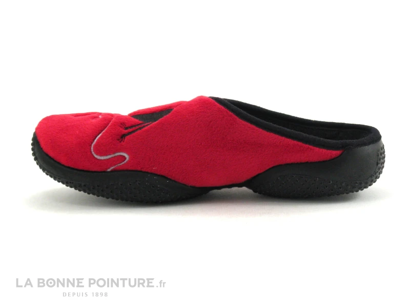 AirPlum BOOGY Rouge - Chat Noir - Pantoufle Femme 4 AirPlum BOOGY Rouge - Chat Noir - Pantoufle Femme – Image 2