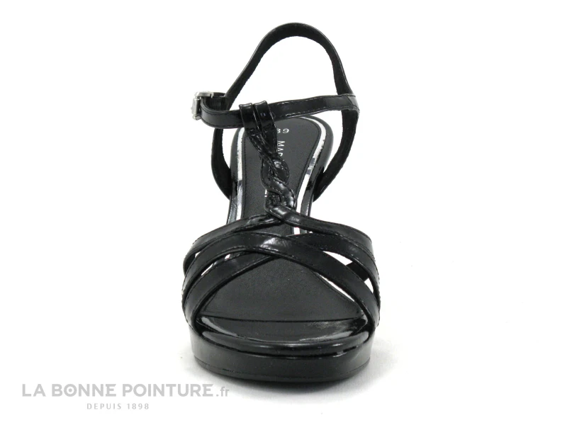 Marco Tozzi 2-28339-28 - Sandale Noir Verni - Talon Haut 4 Marco Tozzi 2-28339-28 - Sandale Noir Verni - Talon Haut – Image 2