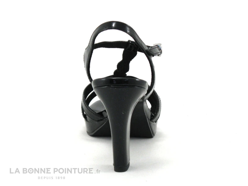 Marco Tozzi 2-28339-28 - Sandale Noir Verni - Talon Haut 6 Marco Tozzi 2-28339-28 - Sandale Noir Verni - Talon Haut – Image 4
