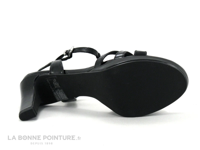 Marco Tozzi 2-28339-28 - Sandale Noir Verni - Talon Haut 9 Marco Tozzi 2-28339-28 - Sandale Noir Verni - Talon Haut – Image 7