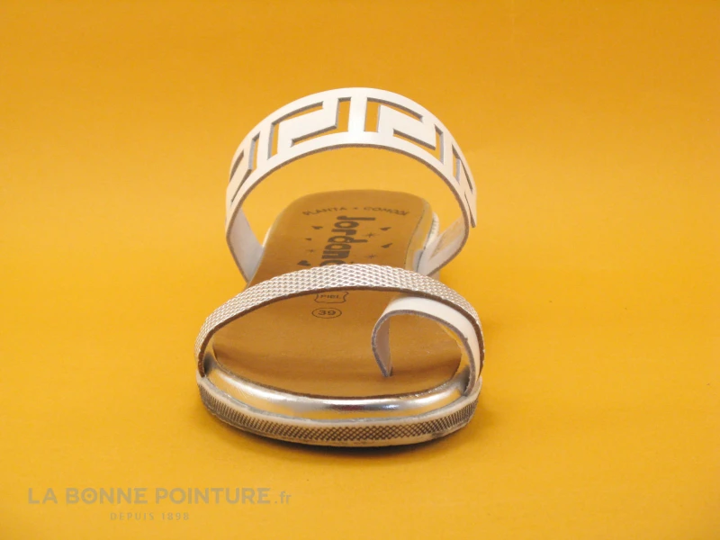 Jordana 3466 Blanc - Tong Femme Avec Passe Orteil 4 Jordana 3466 Blanc - Tong Femme Avec Passe Orteil – Image 2