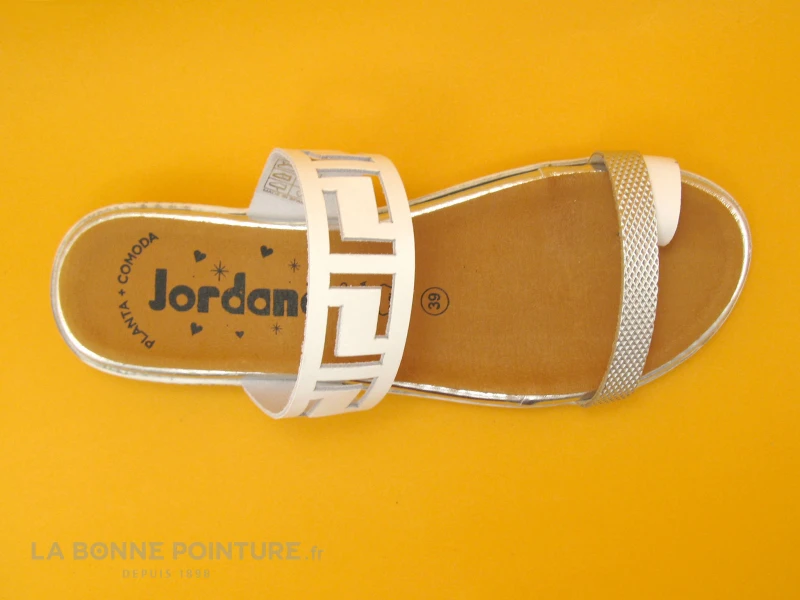 Jordana 3466 Blanc - Tong Femme Avec Passe Orteil 7 Jordana 3466 Blanc - Tong Femme Avec Passe Orteil – Image 5