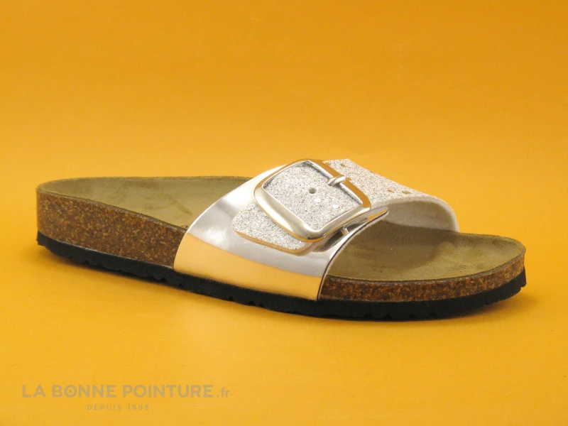 Biomodex 1854 Argent - Paillettes - Mule Plate - Bride Large 3 Biomodex 1854 Argent - Paillettes - Mule Plate - Bride Large