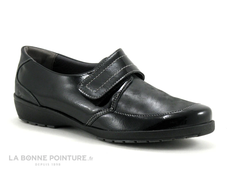 Suave LONDON 8010T - Noir - Noir Verni - Chaussure Femme Avec Velcro 7 Suave LONDON 8010T - Noir - Noir Verni - Chaussure Femme Avec Velcro – Image 5