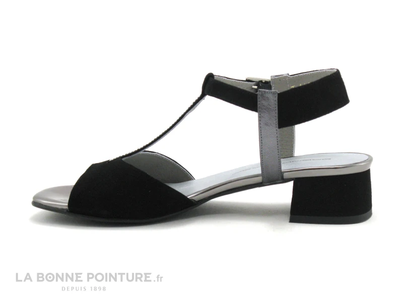 Brenda Zaro F2702 Suede Noir - Bride Salome - Sandale Talon 5 Brenda Zaro F2702 Suede Noir - Bride Salome - Sandale Talon – Image 3
