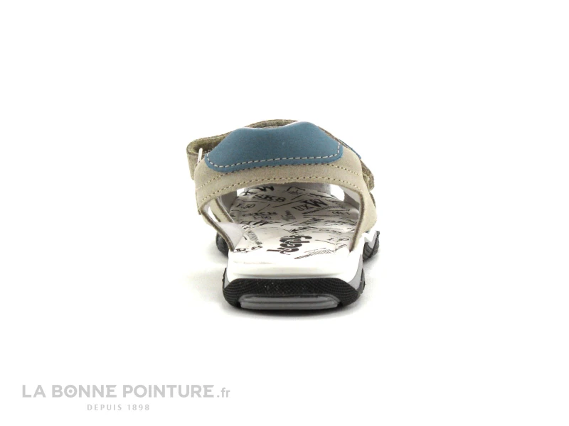 Bopy EPAUL Beige - Bleu Ciel - Sandale GARCON Avec Velcro 6 Bopy EPAUL Beige - Bleu Ciel - Sandale GARCON Avec Velcro – Image 4