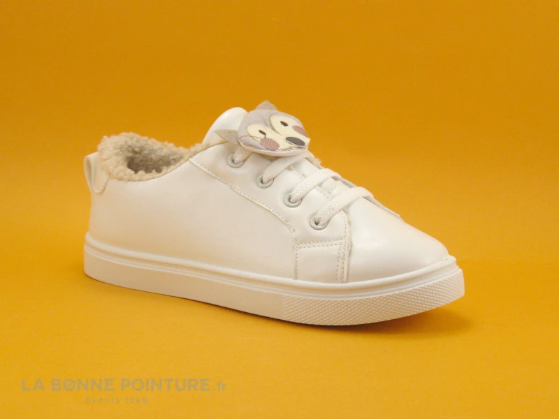 DT New York B337830 White - Lacet Elastique Animal - Sneakers Fille 3 DT New York B337830 White - Lacet Elastique Animal - Sneakers Fille