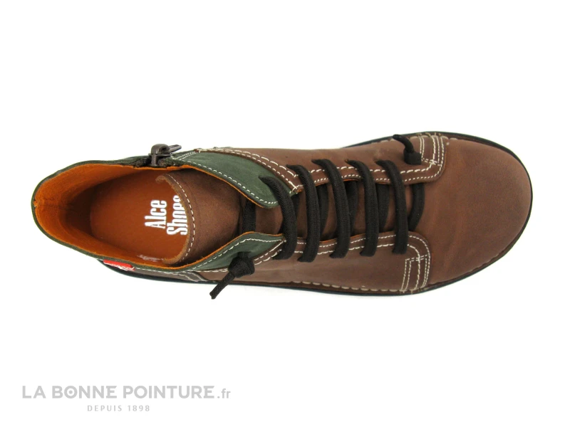 Alce Shoes 9385 Marron Kaki - Chaussure Montante Avec Elastique 8 Alce Shoes 9385 Marron Kaki - Chaussure Montante Avec Elastique – Image 6