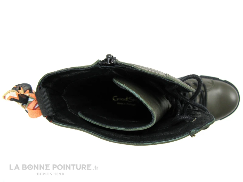 GoodStep 3625-D07 Kaki - Noir Matelasse - Bottine Lacet Femme 8 GoodStep 3625-D07 Kaki - Noir Matelasse - Bottine Lacet Femme – Image 6