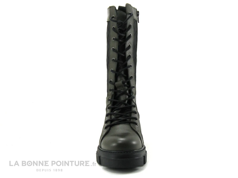 GoodStep 3625-D07 Kaki - Noir Matelasse - Bottine Lacet Femme 4 GoodStep 3625-D07 Kaki - Noir Matelasse - Bottine Lacet Femme – Image 2