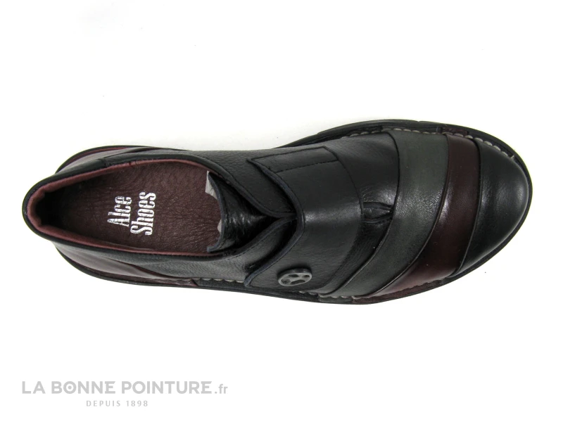 Alce Shoes 9544 Noir Bordeaux Marron - Velcro - Chaussure Basse 8 Alce Shoes 9544 Noir Bordeaux Marron - Velcro - Chaussure Basse – Image 6