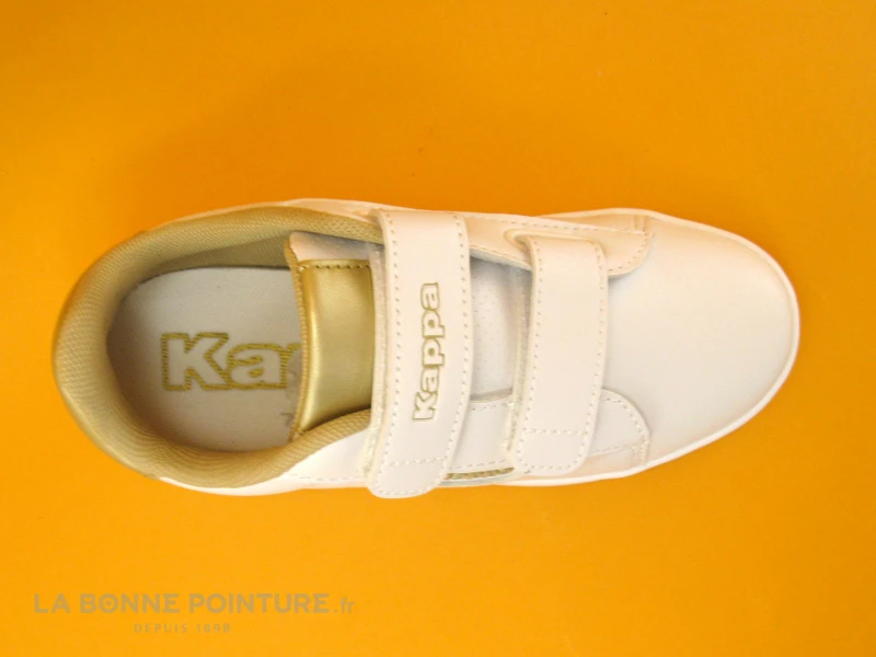 Kappa Tchouri EV Perfo White Gold - 3117M2W - Basket Fille Velcro 8 Kappa Tchouri EV Perfo White Gold - 3117M2W - Basket Fille Velcro – Image 6