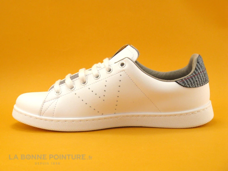 Victoria 125241 Blanc - Carreaux Gris - Basket Femme 6 Victoria 125241 Blanc - Carreaux Gris - Basket Femme – Image 4