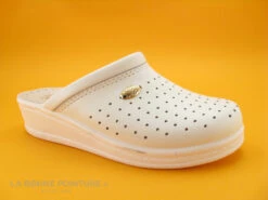 SANITAL LIGHT Sabot Perforé Cuir Blanc 1350 -Réduits Chaussures Magasin cd24607c73b9e66c561f35ea11d5d5ef img 3260 70685