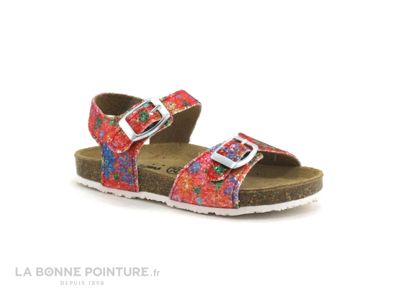 Birikini CHIURO 10273 Rose Rouge Fleuri - Glitter - Sandale Fille 3 Birikini CHIURO 10273 Rose Rouge Fleuri - Glitter - Sandale Fille