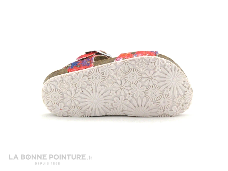 Birikini CHIURO 10273 Rose Rouge Fleuri - Glitter - Sandale Fille 6 Birikini CHIURO 10273 Rose Rouge Fleuri - Glitter - Sandale Fille – Image 4