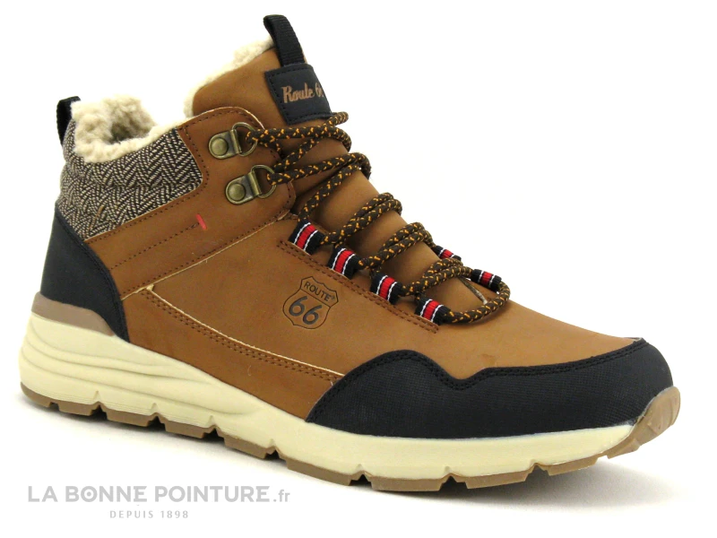 Route 66 PILOTI Camel Noir - Chaussure Montante Homme 3 Route 66 PILOTI Camel Noir - Chaussure Montante Homme