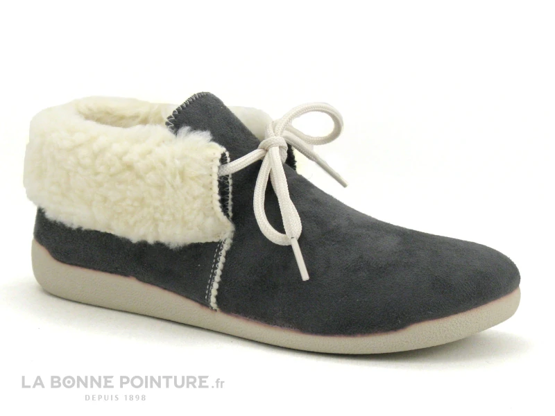 CM Confort Altymar 054 - 55375000 - Gris - Chausson Femme Fourre Avec Lacet 3 CM Confort Altymar 054 - 55375000 - Gris - Chausson Femme Fourre Avec Lacet