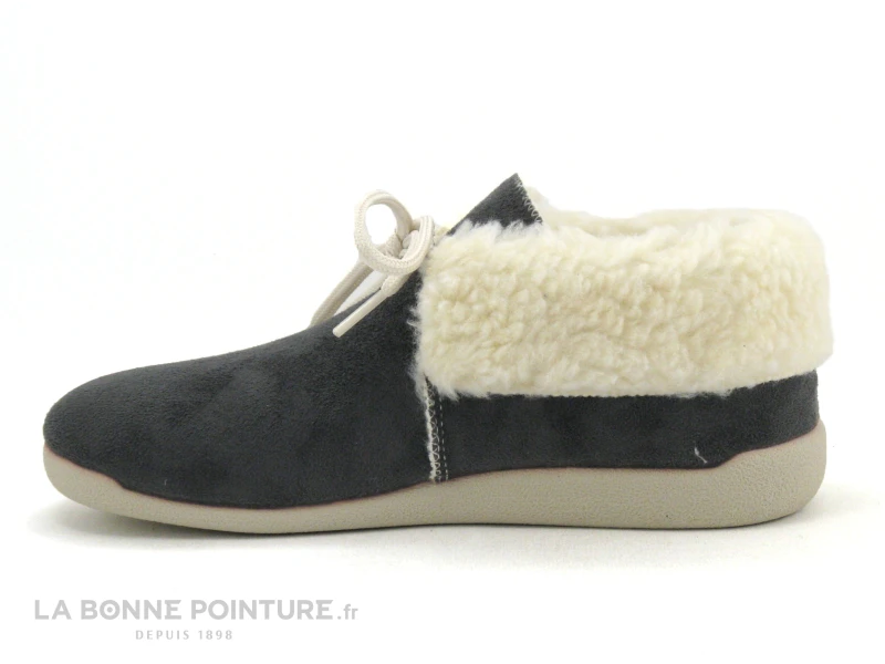 CM Confort Altymar 054 - 55375000 - Gris - Chausson Femme Fourre Avec Lacet 4 CM Confort Altymar 054 - 55375000 - Gris - Chausson Femme Fourre Avec Lacet – Image 2