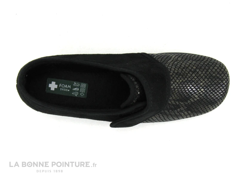 A Campello DELFINA Noir - Chausson Confort Femme Avec Scratch 5 A Campello DELFINA Noir - Chausson Confort Femme Avec Scratch – Image 3