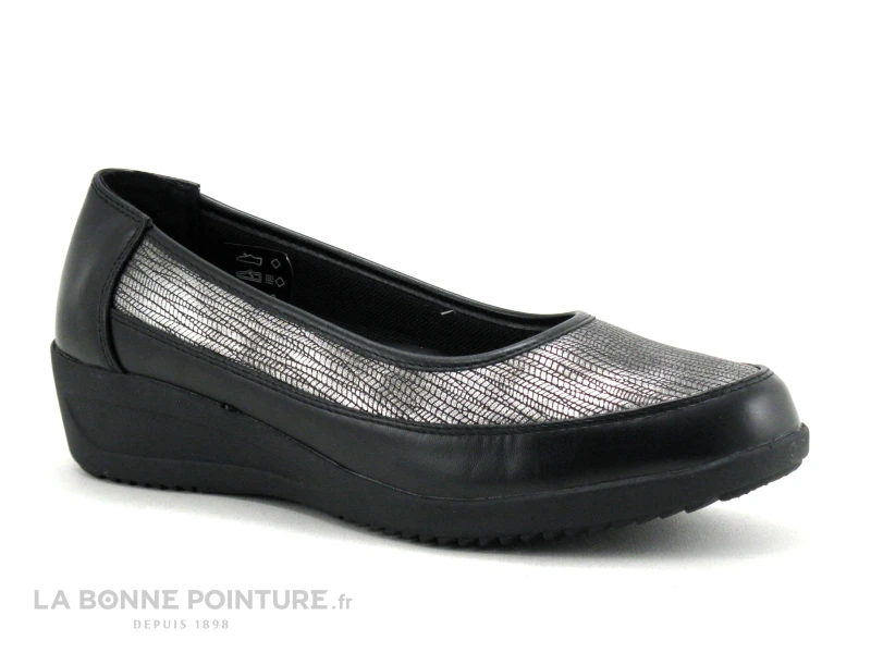 TopWay Comfort B777630 Black - Escapin Compense Noir Et Argent 7 TopWay Comfort B777630 Black - Escapin Compense Noir Et Argent – Image 5
