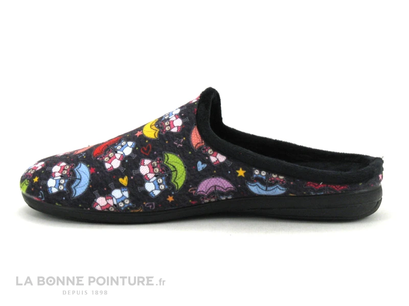 Maison Espadrille 6503 - Mule Hibou Noir - Pantoufle Femme 4 Maison Espadrille 6503 - Mule Hibou Noir - Pantoufle Femme – Image 2