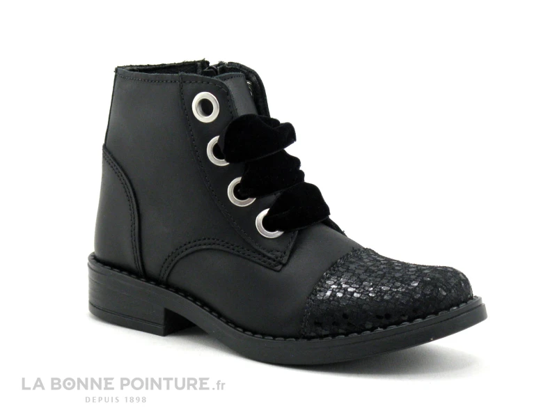 MKids MESALE MK2778D8IA - Noir - Lacet Velours - Boots Fille 7 MKids MESALE MK2778D8IA - Noir - Lacet Velours - Boots Fille – Image 5