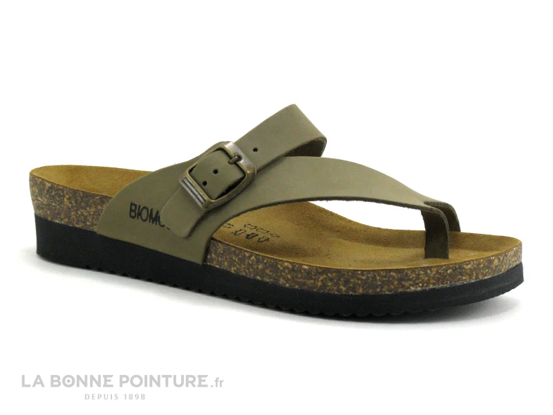 Biomodex 900 Nubuck Kaki - Tong Femme Talon Compense 3 Biomodex 900 Nubuck Kaki - Tong Femme Talon Compense