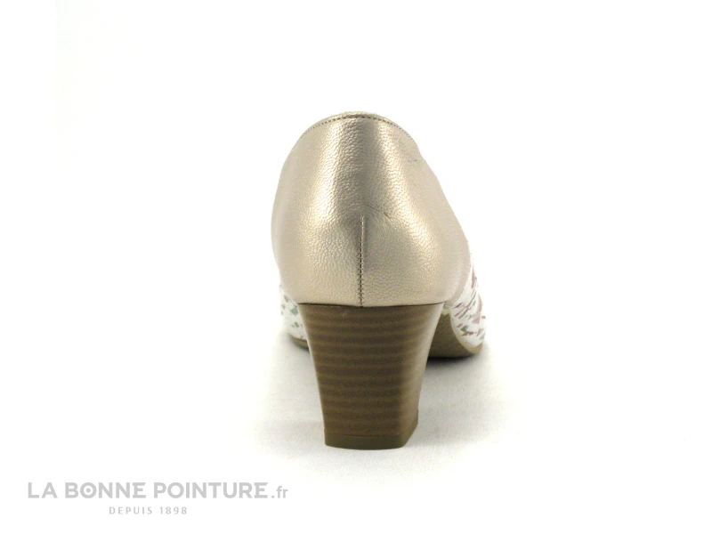Inea PANDALA Multicolore Blanc Or - Escarpin A Petit Talon 6 Inea PANDALA Multicolore Blanc Or - Escarpin A Petit Talon – Image 4