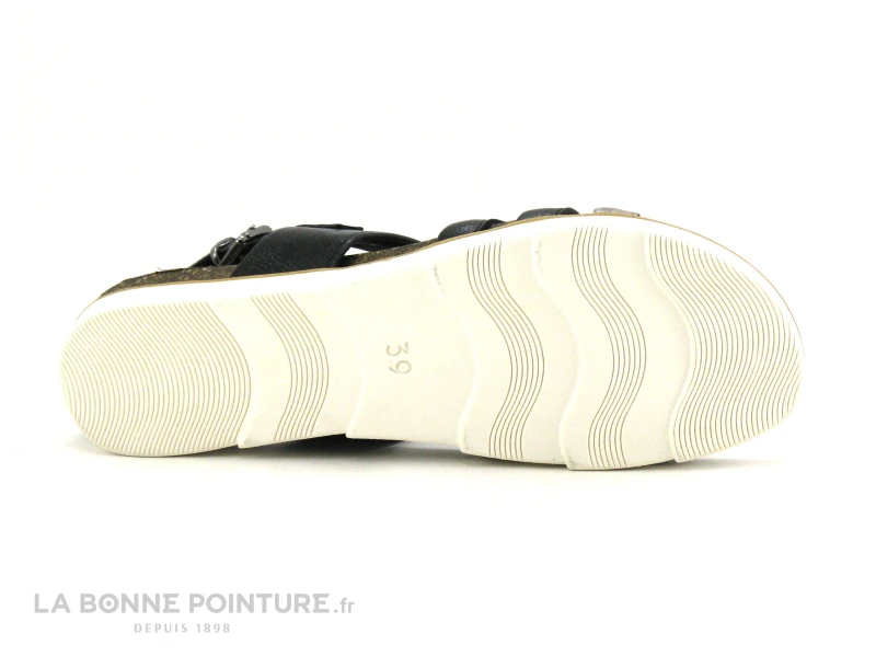 Marco Tozzi 2-28410-20 Noir Argent - Sandale Plate Femme 9 Marco Tozzi 2-28410-20 Noir Argent - Sandale Plate Femme – Image 7