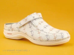 3 Points De Suspension KIADO Blanc - Sabot Femme En Cuir