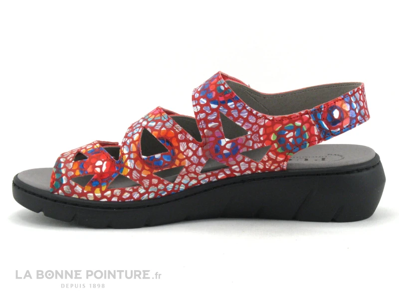 Puche 6925 Rouge - Multicolore - Sandale Confort Femme - 3 Scratches 5 Puche 6925 Rouge - Multicolore - Sandale Confort Femme - 3 Scratches – Image 3