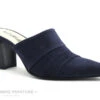 Caty Kivala MUGUET Velours Marine - Sabot Pointu Talon