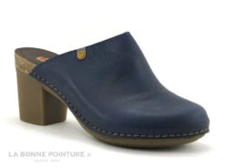 Jungla 7855 Ozark Royal - Sabot Femme Cuir Bleu Marine - Talon Haut