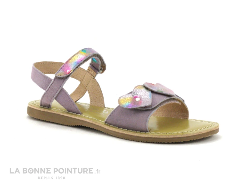 Wipop PRAGA Lilas - Sandale Fille Avec Scratch - Violet - 3 Coeurs 3 Wipop PRAGA Lilas - Sandale Fille Avec Scratch - Violet - 3 Coeurs