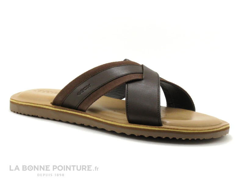 Geox ARTIE U15V1A Coffee - Mule Homme Brides Croisees 3 Geox ARTIE U15V1A Coffee - Mule Homme Brides Croisees