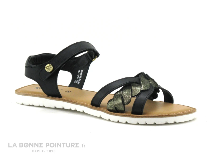 Kickers BETTY Noir Or 694793-30 - Sandale Fille 7 Kickers BETTY Noir Or 694793-30 - Sandale Fille – Image 5