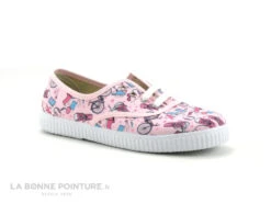 Batilas 576 223 - Basket Fille Toile Rose Imprimee -Réduits Chaussures Magasin cd24607c73b9e66c561f35ea11d5d5ef img 8654.jpg 170017