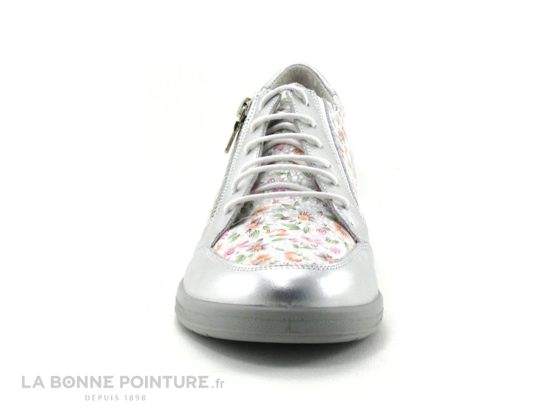 Pedi Girl ALET AMO Argent - Amande - Fleuri - Basket Compensee Femme 4 Pedi Girl ALET AMO Argent - Amande - Fleuri - Basket Compensee Femme – Image 2