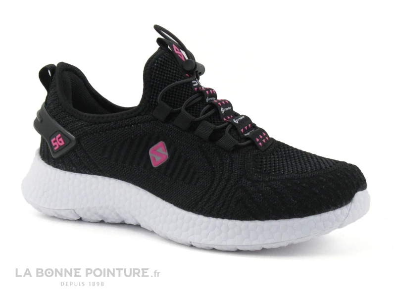 Streeter BRAIL Noir - Basket Slip On Femme - Maille Noire 7 Streeter BRAIL Noir - Basket Slip On Femme - Maille Noire – Image 5