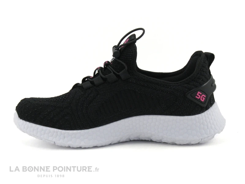 Streeter BRAIL Noir - Basket Slip On Femme - Maille Noire 5 Streeter BRAIL Noir - Basket Slip On Femme - Maille Noire – Image 3