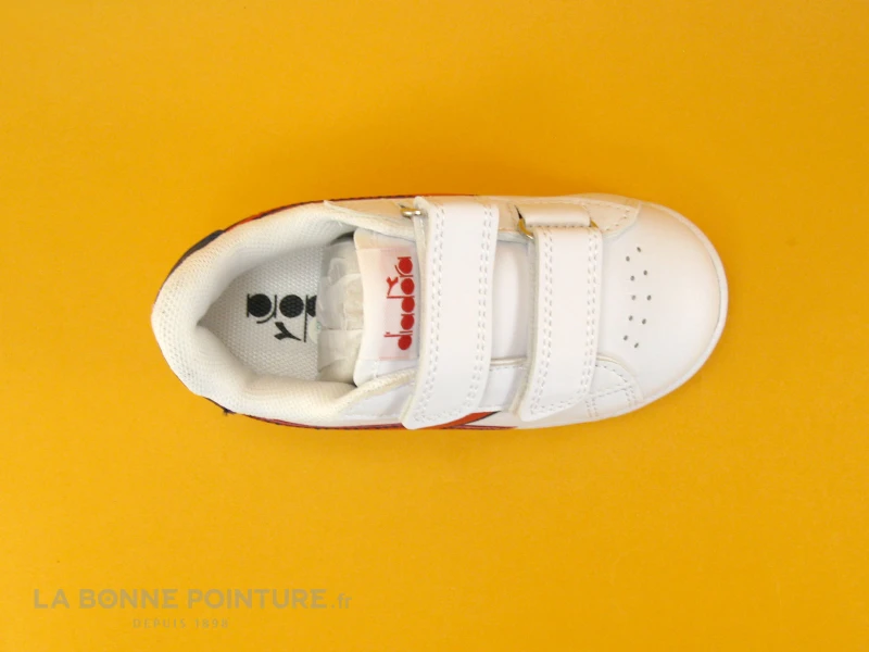 Diadora GAME P PS White Aurora Red - Basket Bleu Blanc Rouge - 2 Velcros 8 Diadora GAME P PS White Aurora Red - Basket Bleu Blanc Rouge - 2 Velcros – Image 6