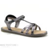 Mod8 PARADIS Gris Pewter - Sandale Fille Gris Metal - Bride Salome