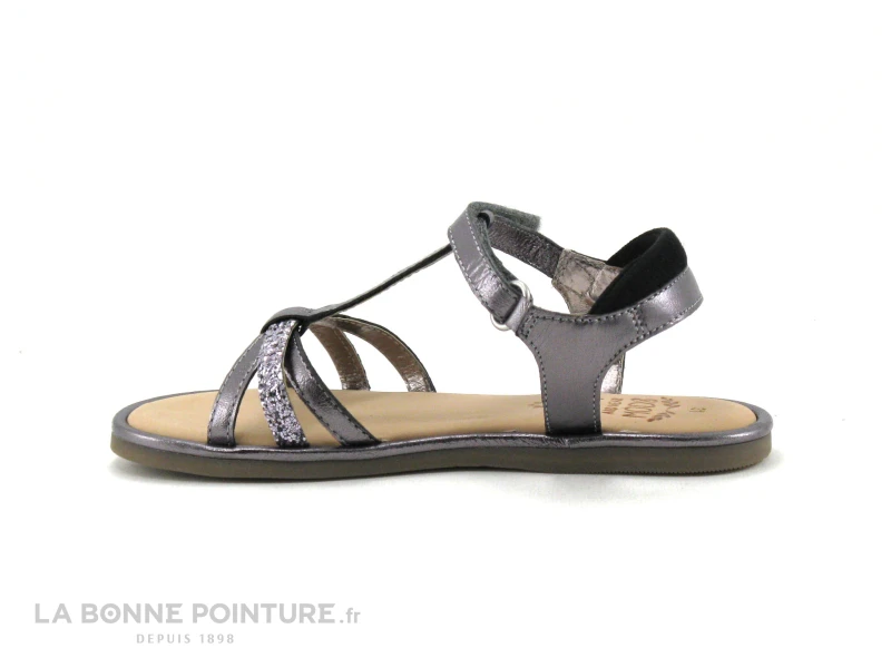 Mod8 PARADIS Gris Pewter - Sandale Fille Gris Metal - Bride Salome 4 Mod8 PARADIS Gris Pewter - Sandale Fille Gris Metal - Bride Salome – Image 2